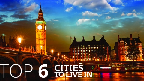 Top 6 cities to live in